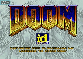 Image de l'ecran titre du jeu DOOM sur Atari Jaguar