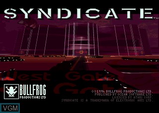 Image de l'ecran titre du jeu Syndicate sur Atari Jaguar