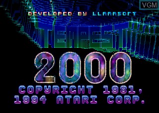 Image de l'ecran titre du jeu Tempest 2000 sur Atari Jaguar