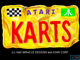 Image de l'ecran titre du jeu Atari Karts sur Atari Jaguar