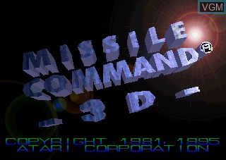 Image de l'ecran titre du jeu Missile Command 3D sur Atari Jaguar