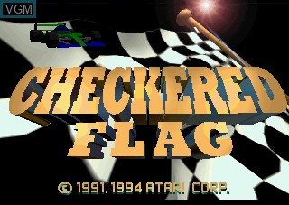 Image de l'ecran titre du jeu Checkered Flag sur Atari Jaguar