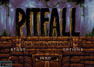 Image de l'ecran titre du jeu Pitfall - The Mayan Adventure sur Atari Jaguar