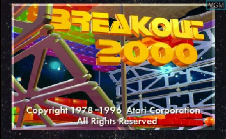 Image de l'ecran titre du jeu Breakout 2000 sur Atari Jaguar