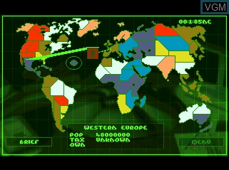 Image du menu du jeu Syndicate sur Atari Jaguar