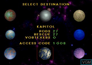 Image du menu du jeu Cybermorph sur Atari Jaguar