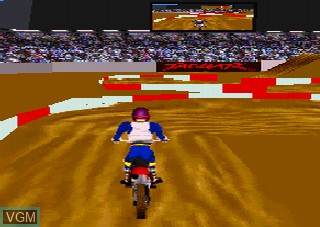 Image in-game du jeu Supercross 3D sur Atari Jaguar