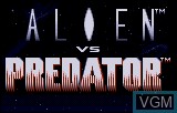Image de l'ecran titre du jeu Alien vs Predator sur Atari Lynx