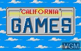 Image de l'ecran titre du jeu California Games sur Atari Lynx