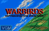 Image de l'ecran titre du jeu Warbirds sur Atari Lynx
