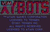 Image de l'ecran titre du jeu Xybots sur Atari Lynx
