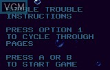 Image du menu du jeu Bubble Trouble sur Atari Lynx