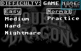 Image du menu du jeu Double Dragon sur Atari Lynx