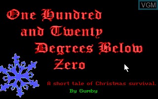 Image de l'ecran titre du jeu 120 Degrees Below Zero sur MS-DOS