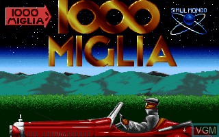 Image de l'ecran titre du jeu 1000 Miglia sur MS-DOS