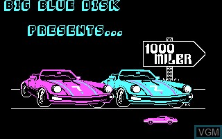 Image de l'ecran titre du jeu 1,000 Miler sur MS-DOS
