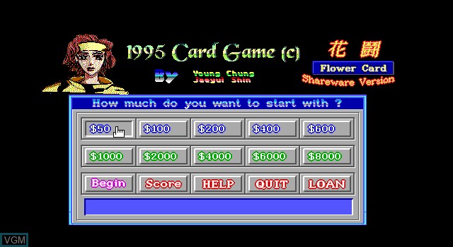 Image de l'ecran titre du jeu 1995Card+ sur MS-DOS
