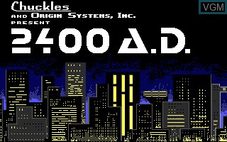 Image de l'ecran titre du jeu 2400 A.D. sur MS-DOS