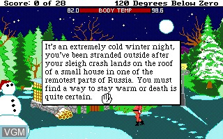 Image du menu du jeu 120 Degrees Below Zero sur MS-DOS