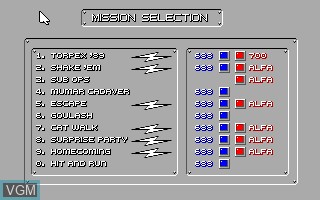 Image du menu du jeu 688 Attack Sub sur MS-DOS