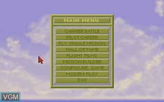 Image du menu du jeu 1942 - The Pacific Air War sur MS-DOS