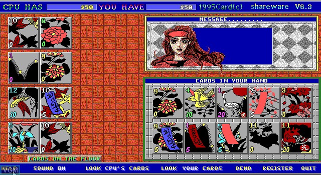 Image in-game du jeu 1995Card+ sur MS-DOS