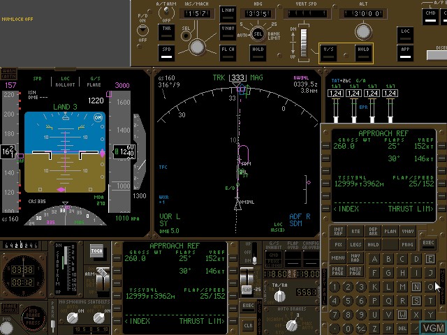 Image in-game du jeu 747-400 Precision Simulator sur MS-DOS