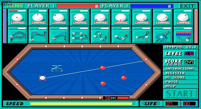 Image in-game du jeu 1994Pool+ sur MS-DOS