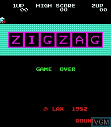 Image de l'ecran titre du jeu Zig Zag sur MAME