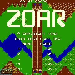 Image de l'ecran titre du jeu Zoar sur MAME