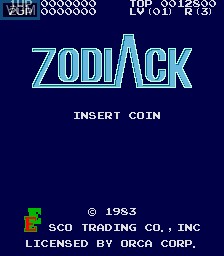Image de l'ecran titre du jeu Zodiack sur MAME