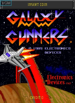 Image de l'ecran titre du jeu Galaxy Gunners sur MAME