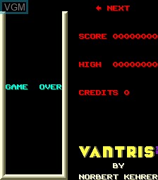 Image de l'ecran titre du jeu Vantris sur MAME
