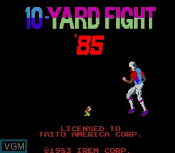 Image de l'ecran titre du jeu 10-Yard Fight '85 sur MAME