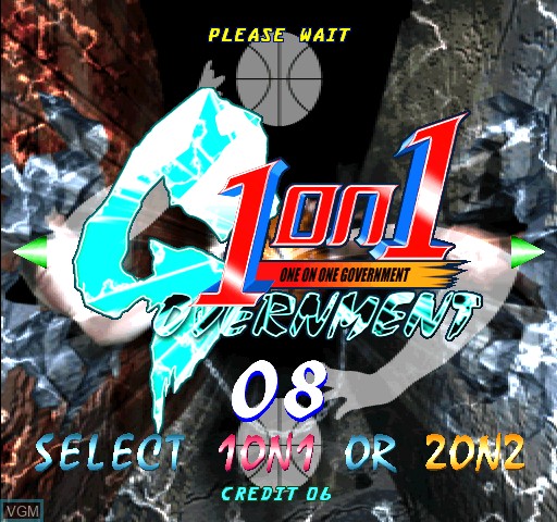 Image de l'ecran titre du jeu 1 on 1 Government sur MAME
