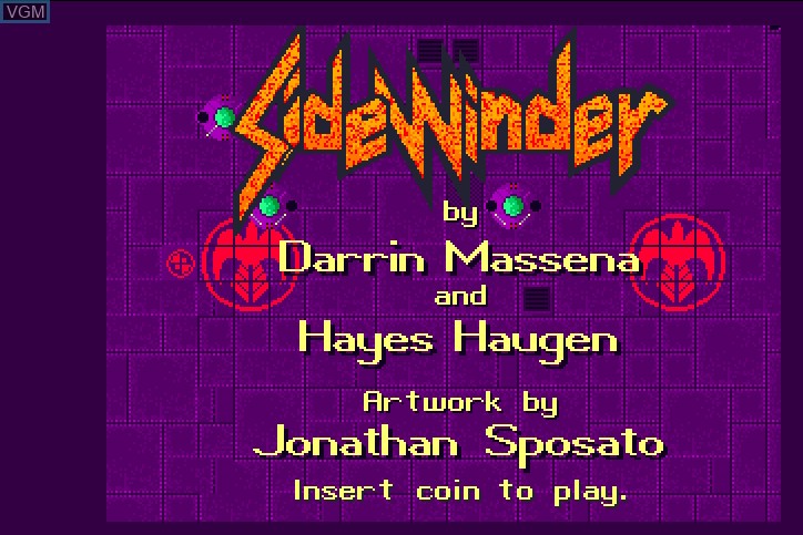 Image de l'ecran titre du jeu Sidewinder sur MAME