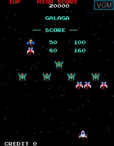 Image de l'ecran titre du jeu Galaga '84 sur MAME