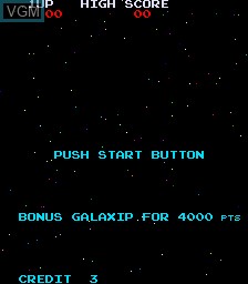 Image du menu du jeu Galaxian Turbo sur MAME