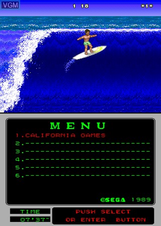 Image in-game du jeu MegaTech - California Games sur MAME