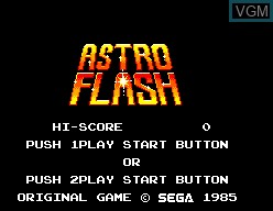 Image de l'ecran titre du jeu Astro Flash sur Sega Master System