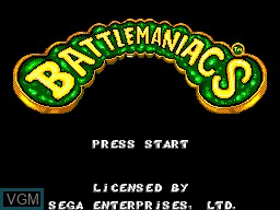 Image de l'ecran titre du jeu Battlemaniacs sur Sega Master System