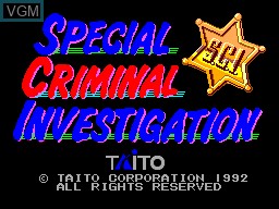 Image de l'ecran titre du jeu Special Criminal Investigation sur Sega Master System