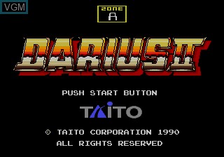Image de l'ecran titre du jeu Darius II sur Sega Megadrive