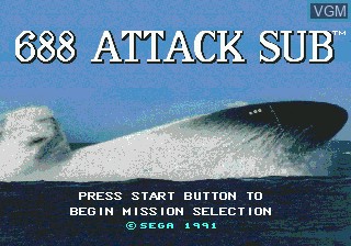 Image de l'ecran titre du jeu 688 Attack Sub sur Sega Megadrive
