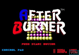 Image de l'ecran titre du jeu After Burner II sur Sega Megadrive
