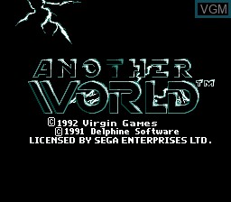 Image de l'ecran titre du jeu Another World sur Sega Megadrive