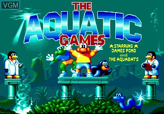 Image de l'ecran titre du jeu Aquatic Games starring James Pond and the Aquabats, The sur Sega Megadrive