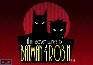Image de l'ecran titre du jeu Adventures of Batman and Robin, The sur Sega Megadrive