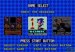 Image de l'ecran titre du jeu 6-Pak sur Sega Megadrive