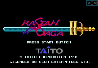 Image de l'ecran titre du jeu Rastan Saga II sur Sega Megadrive